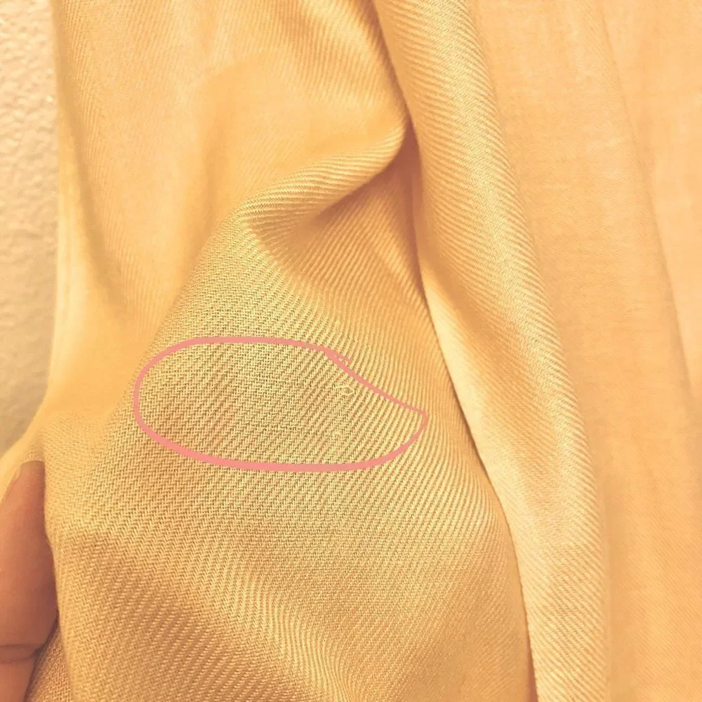 Tan beige large oversized fringe Pashmina Scarf Wrap Shawl 24x96